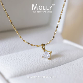 สร้อยข้อมือโซ่สแควร์ สแตนเลสสตีลเงาเคลือบذهب 18K เหมาะสำหรับผู้ที่แพ้ง่ายและคงทนไม่เปลี่ยนแปลงสี