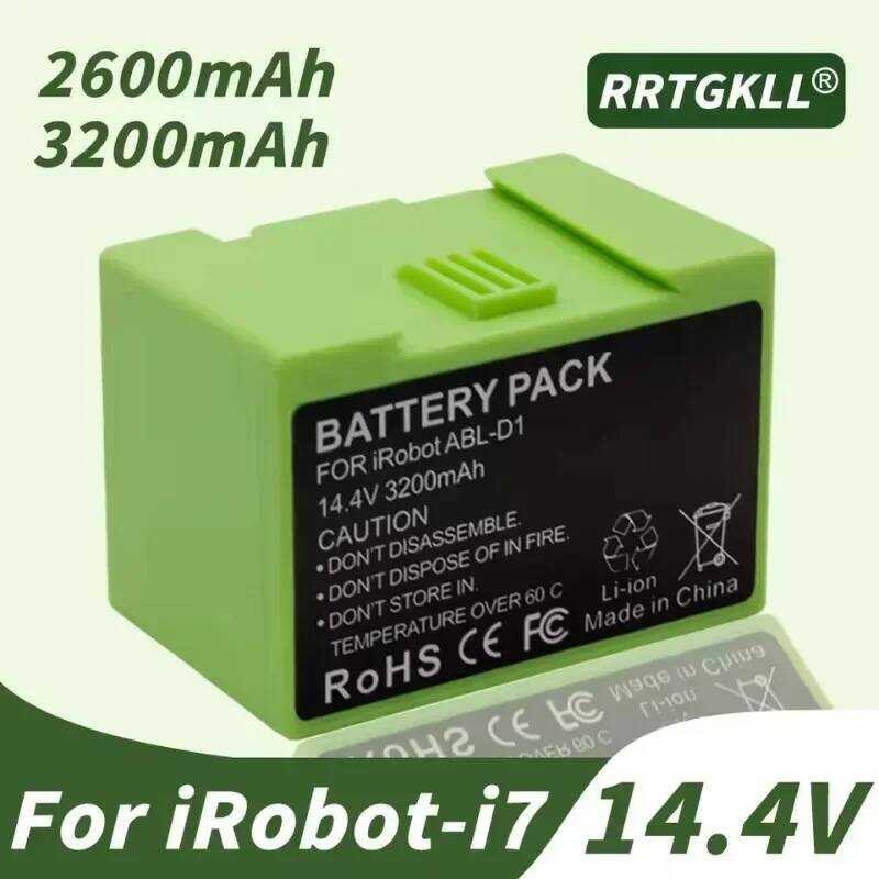 แบตเตอรี่ทดแทน 2600mAh/3200mAh 14.4V สำหรับ iRobot Roomba e และ i Series i7+ e5 7150 7550 i3 3150