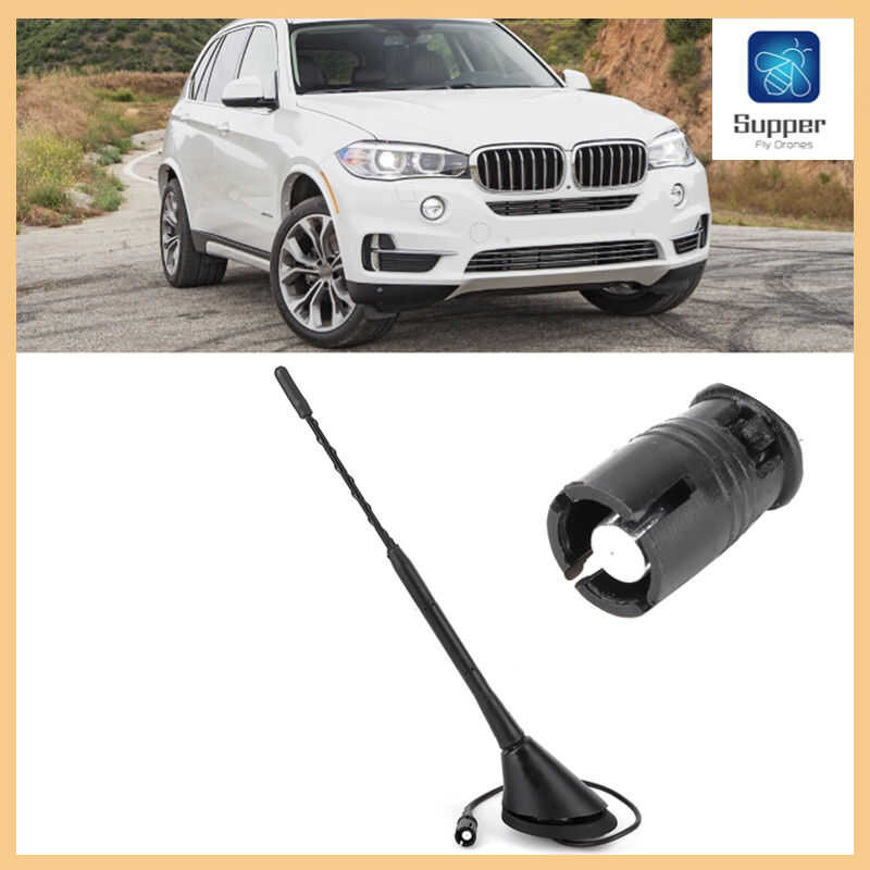 Universal 9inch Car Black FM Radio AM Spiral Antenna Aerial Rod Mast with Base