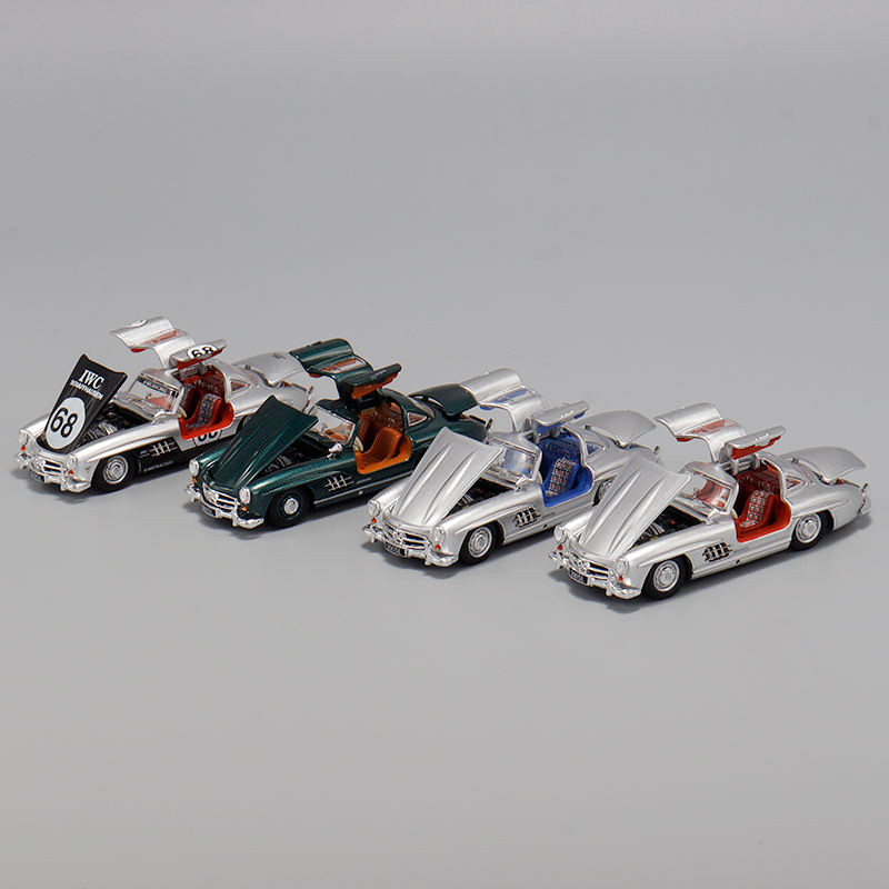 BSC 1: 64 1955 Mercedes-Benz 300SL W198 Owing ประตูเปิดเต็มจําลองรถรุ่นเครื่องประดับ