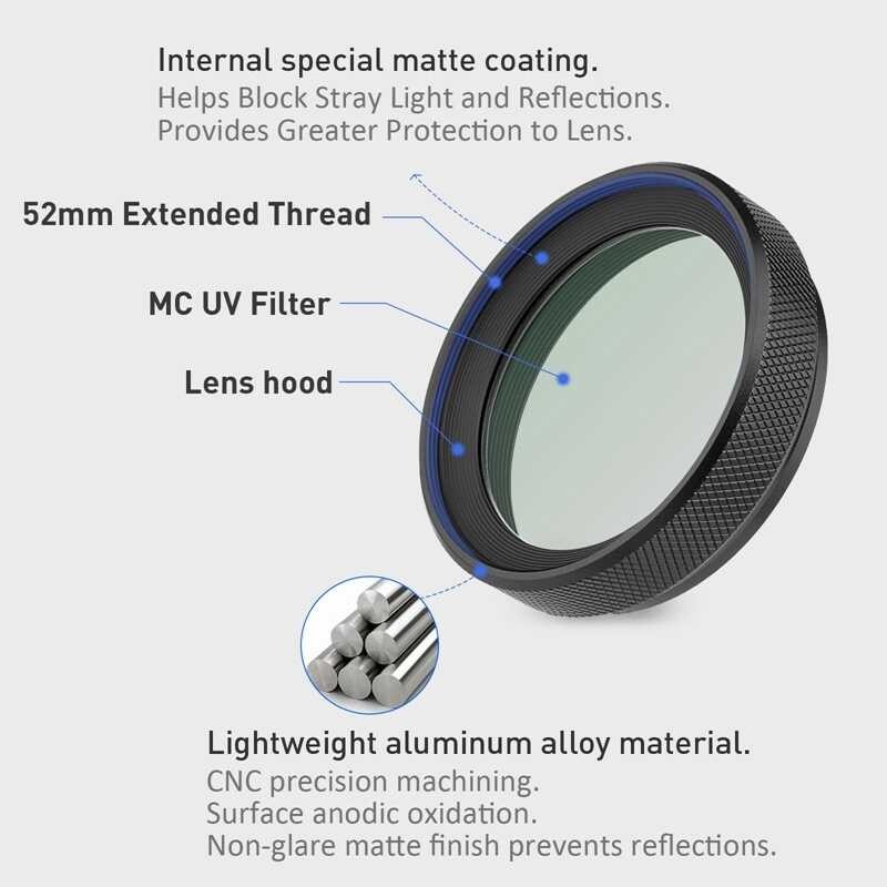 Haugeer Luv-X54b เลนส์เคสโลหะ MC UV Multilayer Filter สําหรับกล้อง Fuji X100vi X1