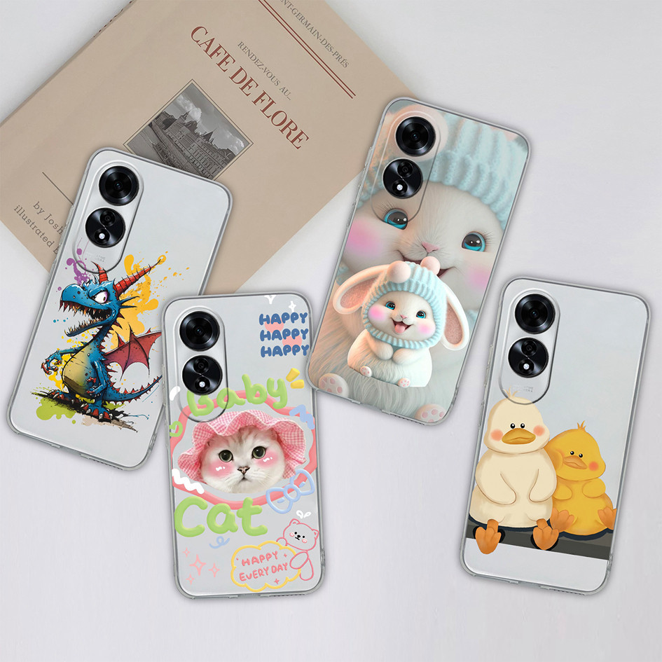 ปลอกสําหรับoppo A59 A60 4G 5Gกรณีแฟชั่นหัวใจโปร่งใสซิลิโคนนุ่มเกราะป้องกันปกหลังสําหรับOppoA59 OppoA60 59 60 ปลอกCapa