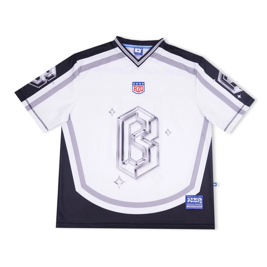 Rzq/series Alphabet B/Streetwear/Jersey/Oversize/Boxy Fit/Retro/Vintage/Music/Rugby/y2k/Bloke Core/K