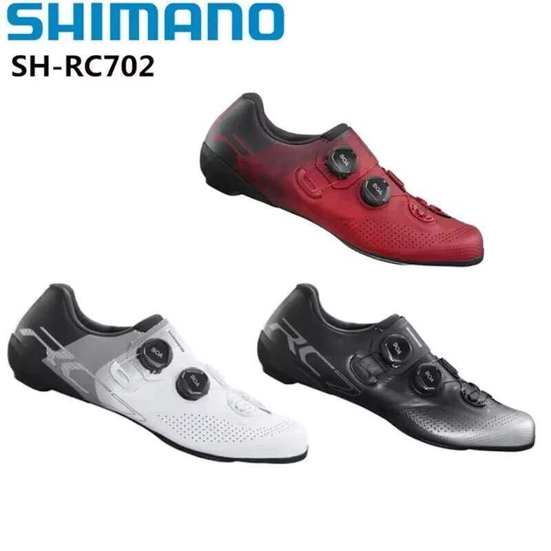 Shimano รองเท้าปั่นจักรยาน RC7 RC702 RC703 คาร์บอน รุ่นมาตรฐานกว้าง SH-RC703 สำหรับการแข่งขันบนถนน S