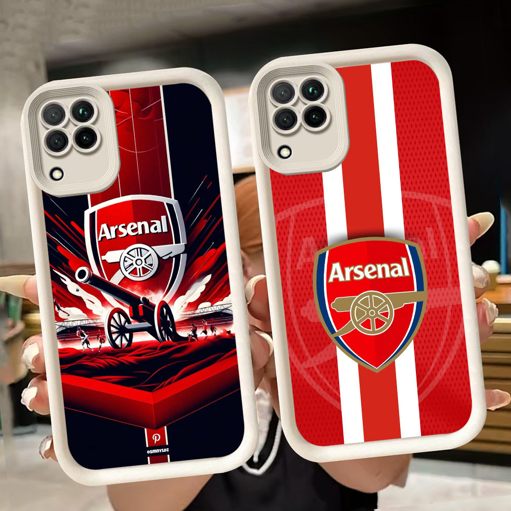 ปลอกอ่อนสําหรับ Samsung M04 A04E A05 A12 A04 F04 J2 A06 A22 J7 Prime Pro 5G สีขาว Q125 Arsenal-FC