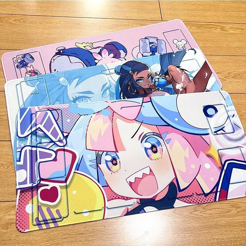 อะนิเมะ Pokemon Nessa Tinkkaton Lono ตัวเลขเล่น MAT PTCG Trading การ์ดเกม Duel แผ่นยางการ์ดแผ่นรองเม้าส์กันน้ํา