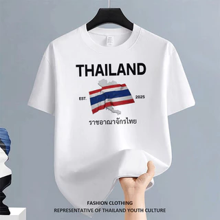 สีขาว-ดำ OVERSIZE ผู้ชาย สตรีทแฟชั่น ลายการ์ตูน คอกลม สีดําแขนสั้น FASHION เสื้อยืดผู้ชาย CASUAL COOL เสื้อยืด วินเทจ