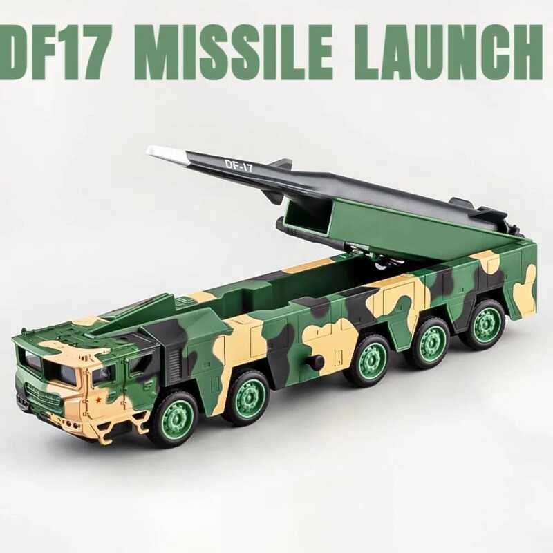 1:50 Df-17 Df-21D Missile Launch Toy Model Car Diecast Metal Sound Light Simulation Military Miniat