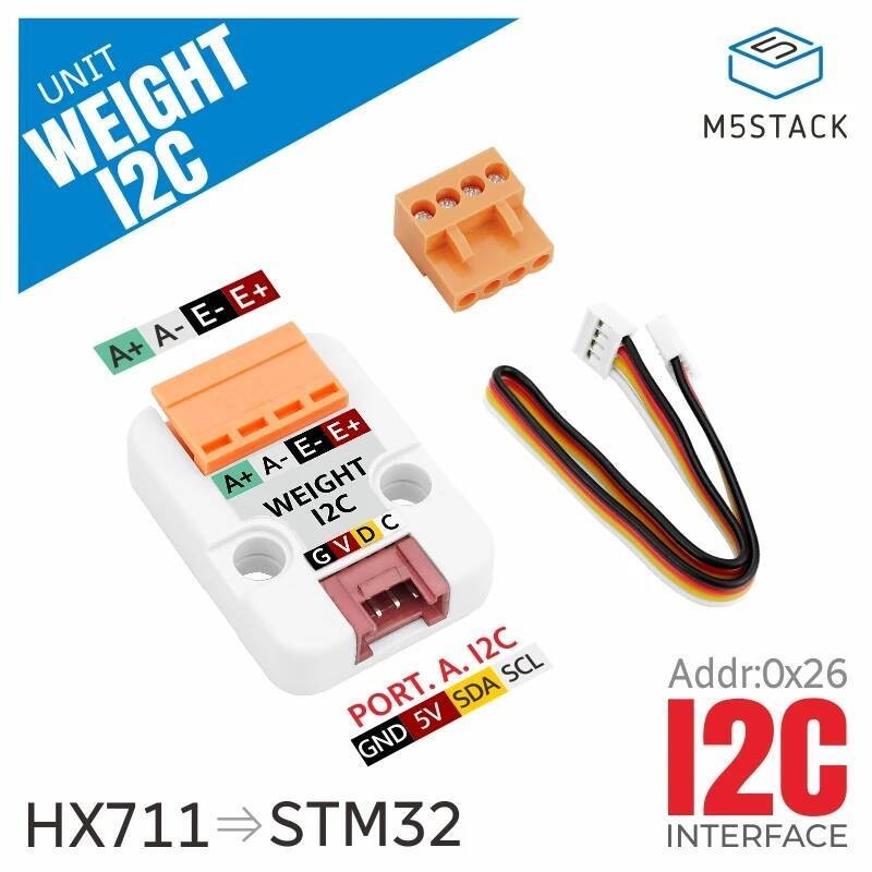 M5Stack หน่วยน้ําหนักอย่างเป็นทางการ I2C (HX711)