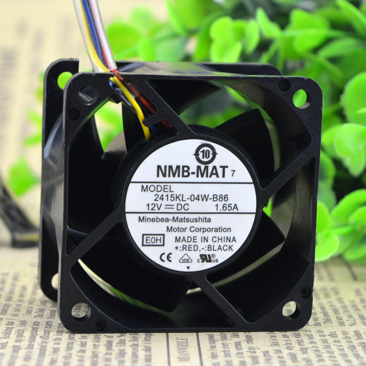 Nmb 6038 DC12V 1.65A 2415KL-04W-B86 PWM 6 ซม. Double Ball พัดลมรุนแรง