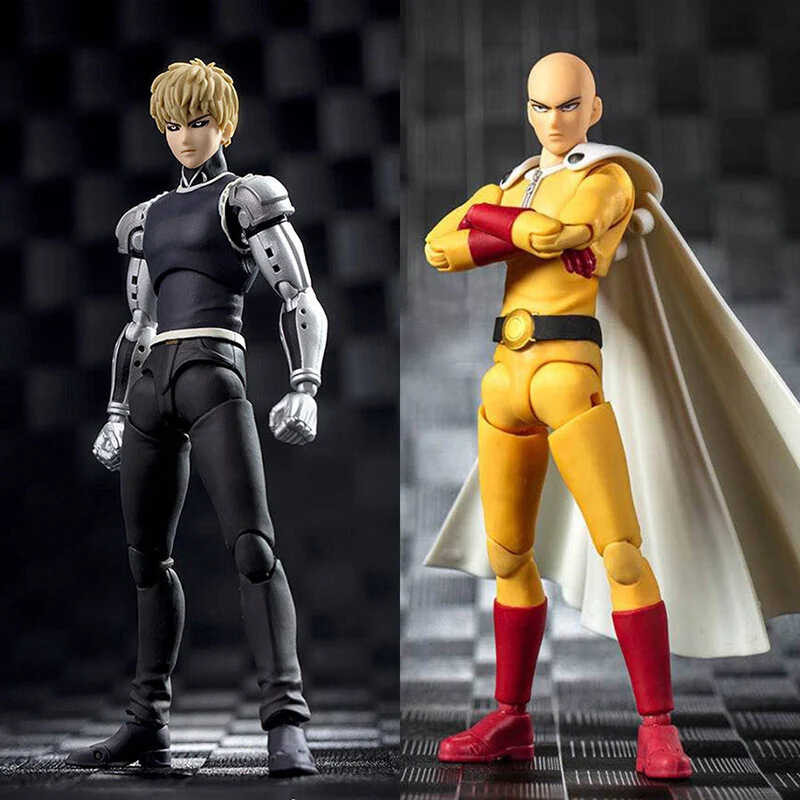 ➧ Greattoys Big New One Fist Man Character ไซตามะ Genos Garou SHF PVC Action Figure อะ