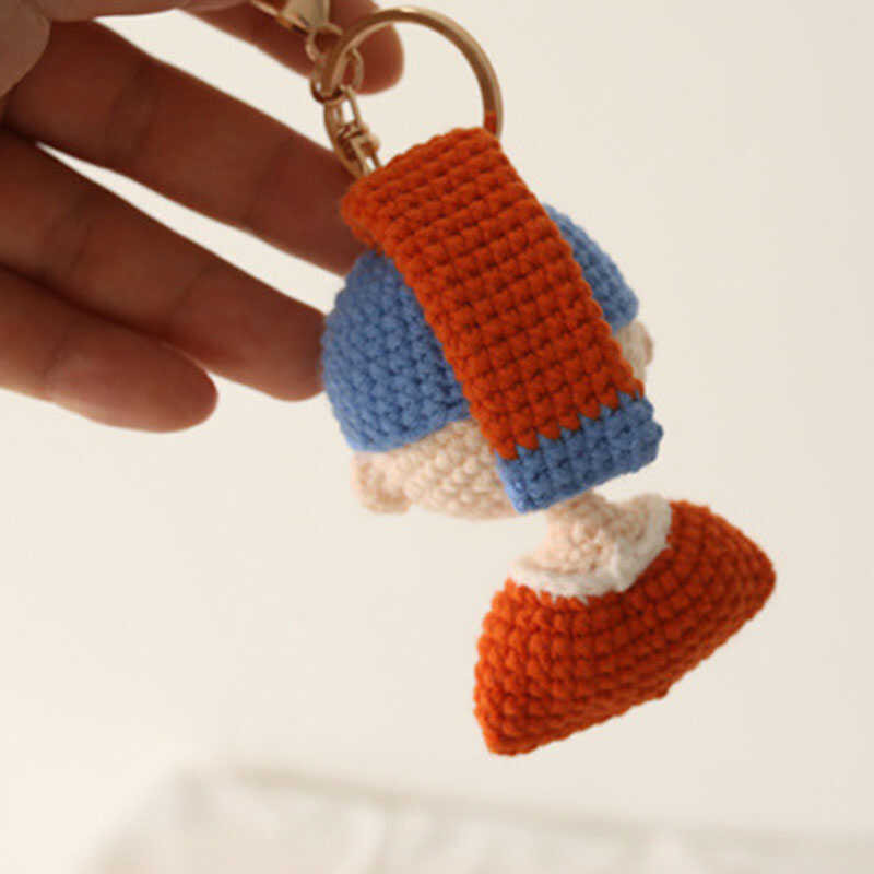 Cawaii น่ารักมินิตุ๊กตาของเล่นโซ่โทรศัพท์มือถือถักมื