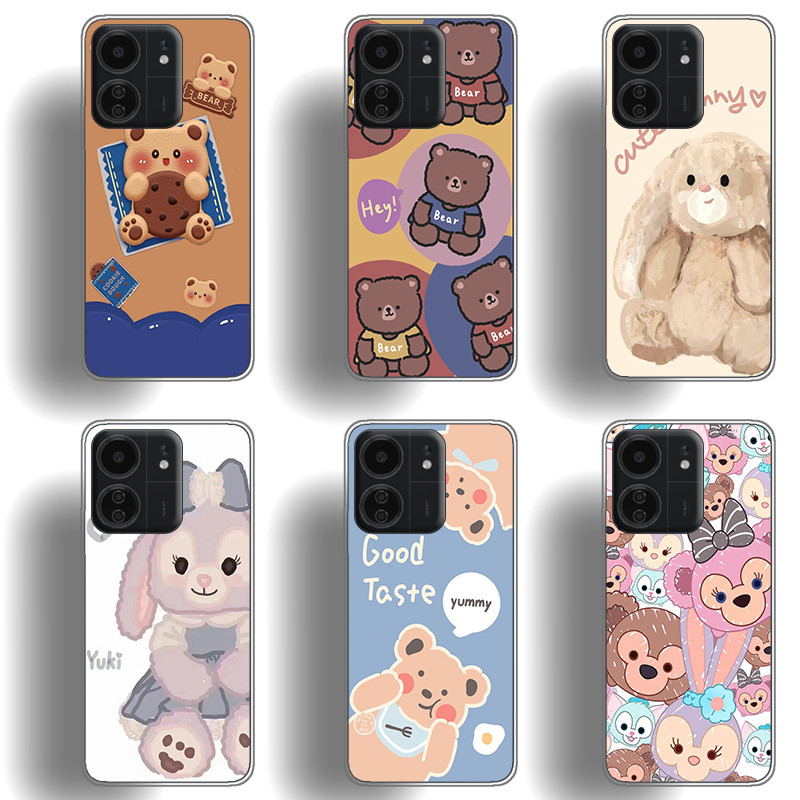 เหมาะสําหรับ Xiaomi Redmi 13 13c 13R 13c 5G เคสโทรศัพท์ TPU นิ่มปุ่มเคลือบด้วยไฟฟ้าเปลือกป้องกันดูดซับแรงกระแทก