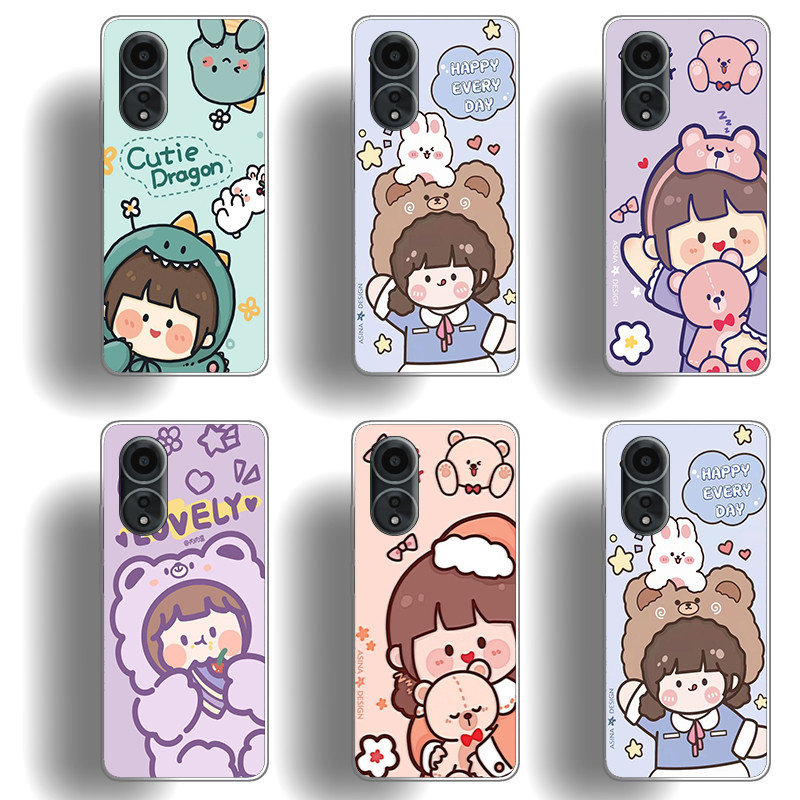 เหมาะสําหรับoppo A58 4G A58x/5g A78 5g A98 เคสโทรศัพท์TPU soft shell soft Electroplatedปุ่มดูดซับแรงกระแทกเกราะป้องกัน