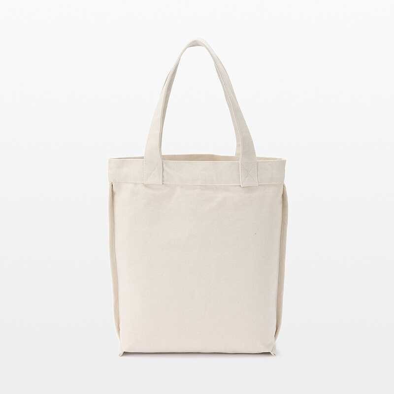 มูจิ กระเป๋าสะพายข้างผ้าฝ้ายทรงสูง - MUJI Canvas Tall Tote Bag