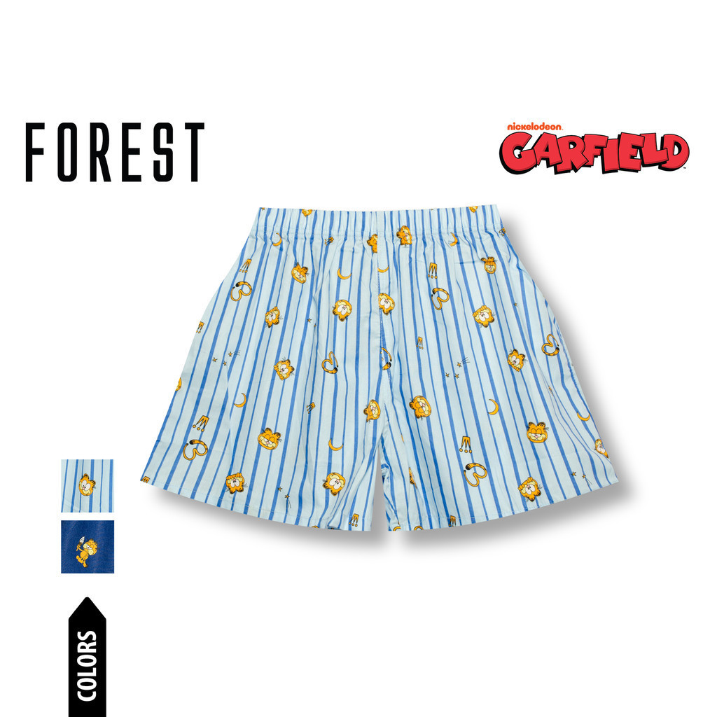 (1 ชิ้น) Forest X Garfield Ladiesทอผ้าฝ้ายแขนสั้น - GPL0011S
