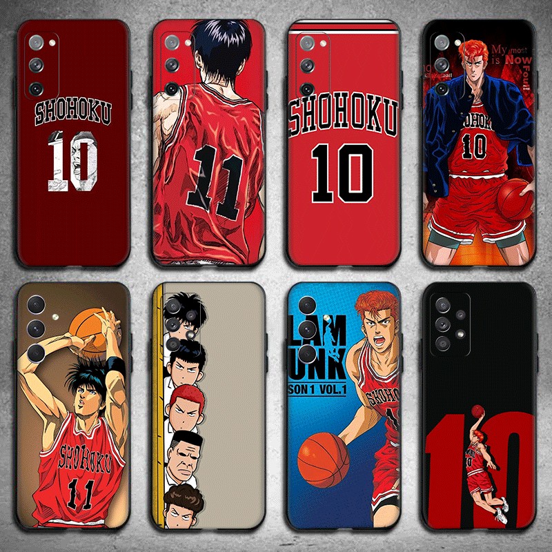 SAMSUNG เคสโทรศัพท์สําหรับsamsung M20 M30 M30S M21 M31 M51 A52S TPUสีดําเคสนิ่มSlam Dunk