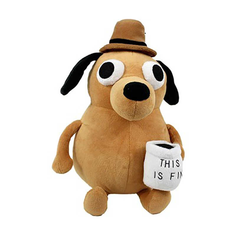 นี่คือ Fine Meme Coffee Dog Plush ของเล่น Soft Plush ตุ๊กตาสัตว์ของเล