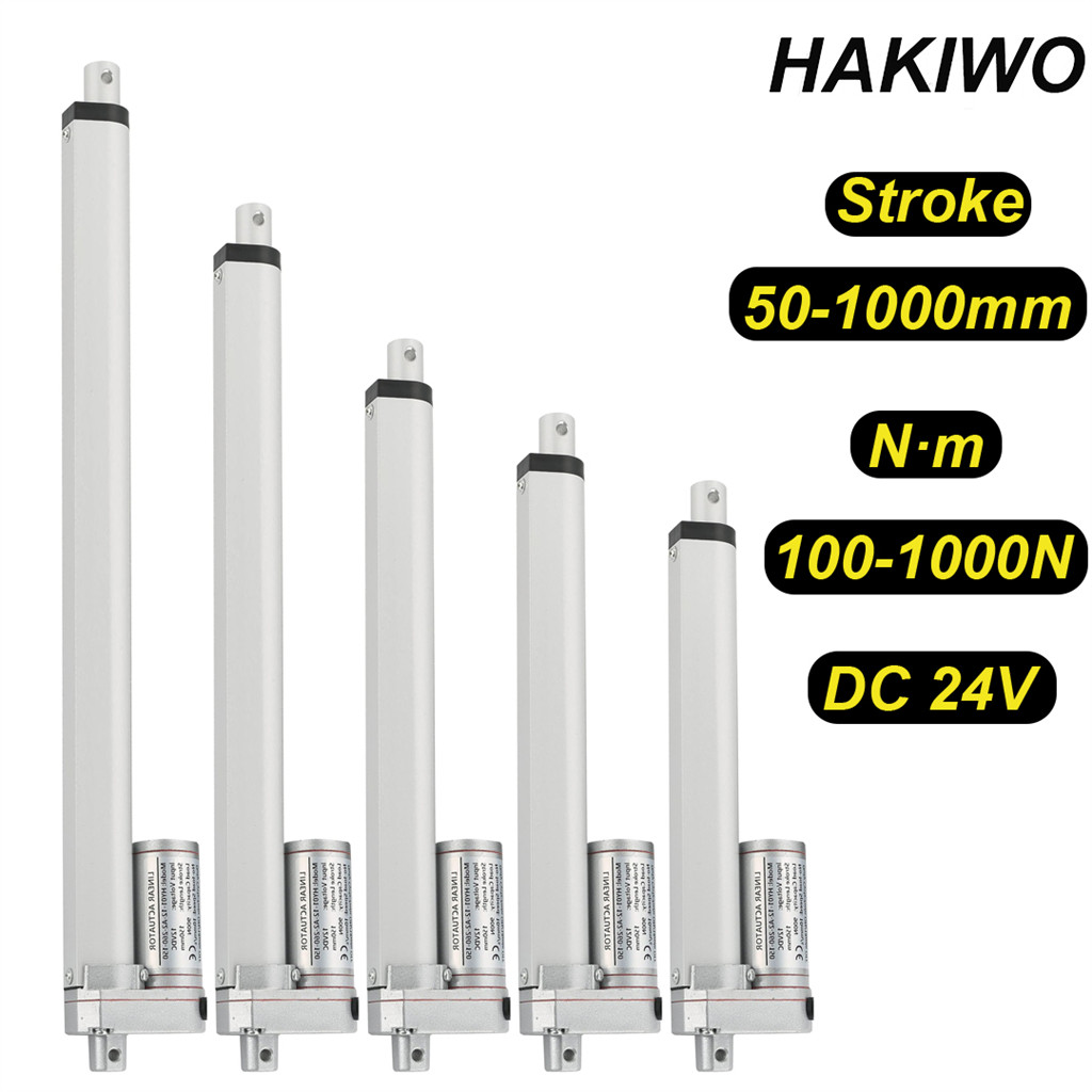 HAKIWO ตัวกระตุ้นเชิงเส้น 24V 1000N Linear Actuator 50 มม.300 มม.500 มม.700 มม.Stroke Solar Tracker