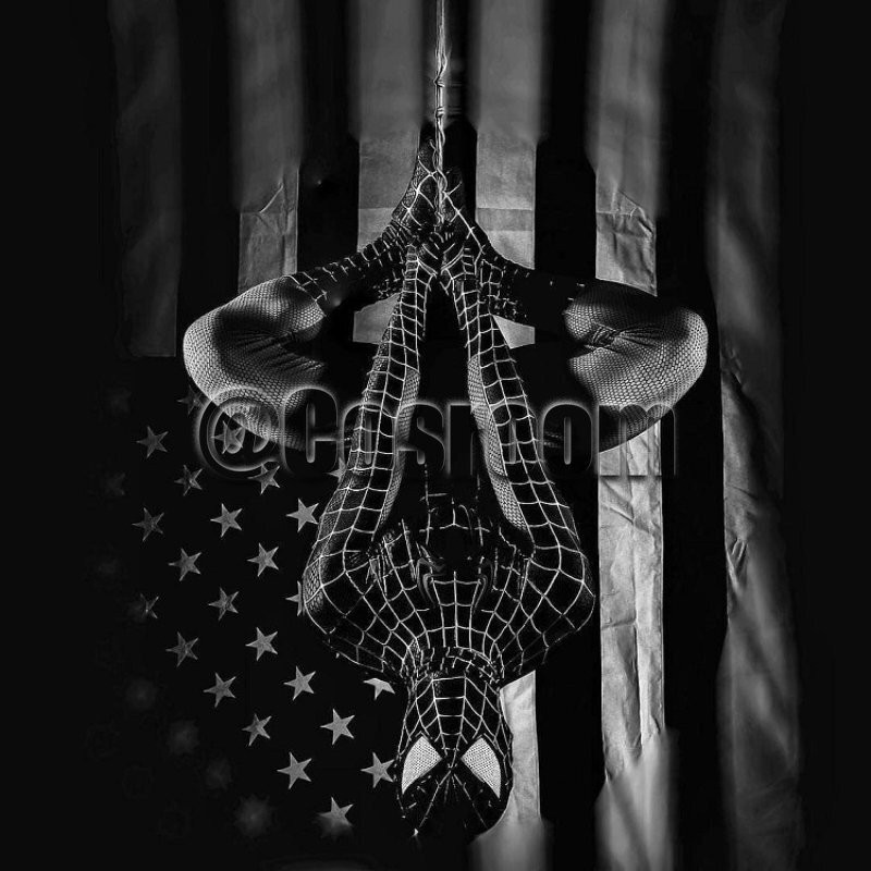 Maguire Spiderman Tobey Costume Black/Red Raimi Spider Man Cosplay Superhero Zentai Suit Halloween