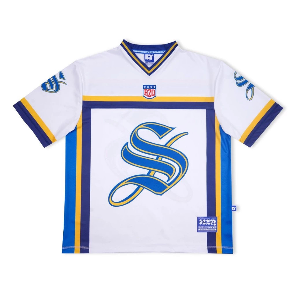 Rzq/series Alphabet S/Streetwear/Jersey/Oversize/Boxy Fit/Retro/Vintage/Music/Rugby/y2k/Bloke Core/K