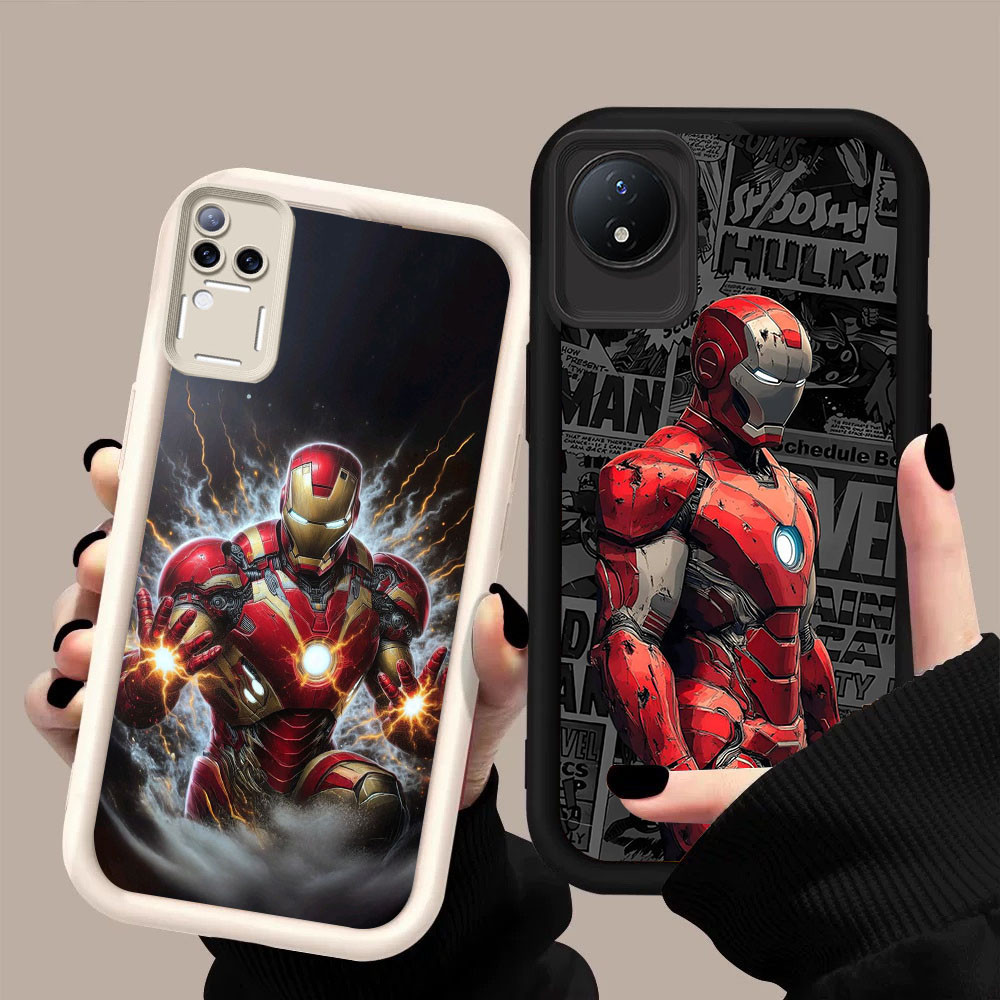 DF-79 Iron Man หรูหราปลอกอ่อนสําหรับ VIVO Y02 Y02a Y02t V30 Y29 V30E V50 Pro