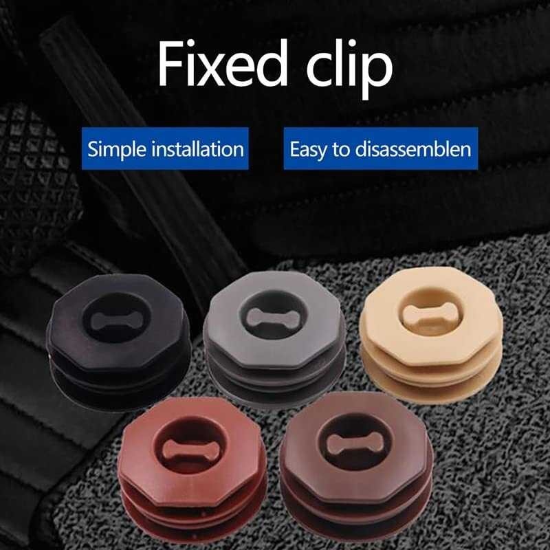 ชิ้นยูนิเวอร์แซที่ถอดออกได้พรมปูพื้นรถยนต์ลื่น Gripper 4 แขนรถยนต์พรมยึดคลิปภายในรถยนต์