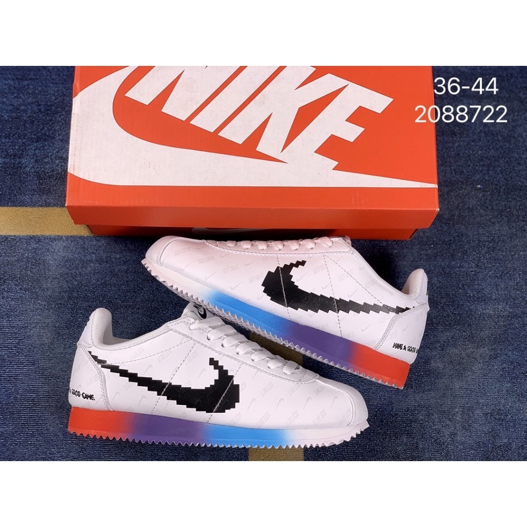 ฟิกเกอร์ Nike Classic Cortez Leather Forrest Gump Retro Sports Shoes Men Women Shoes Running Shoes