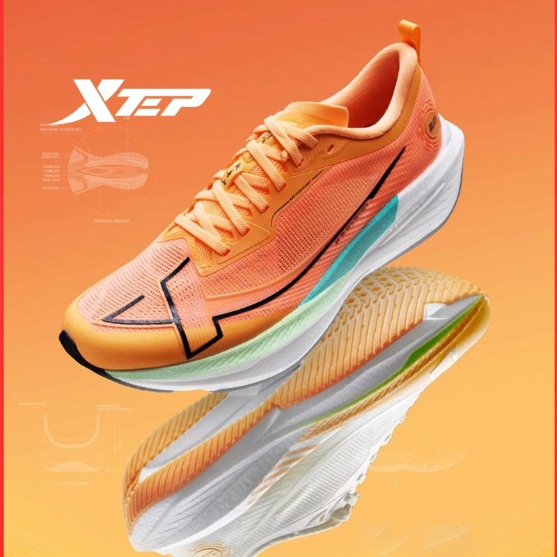 Xtep One Piece 2.0 รองเท้าวิ่ง การพิมพ์3D Rebound รองเท้ากีฬาสวมใส่ Amortization รองเท้าสําหรับผู้ช