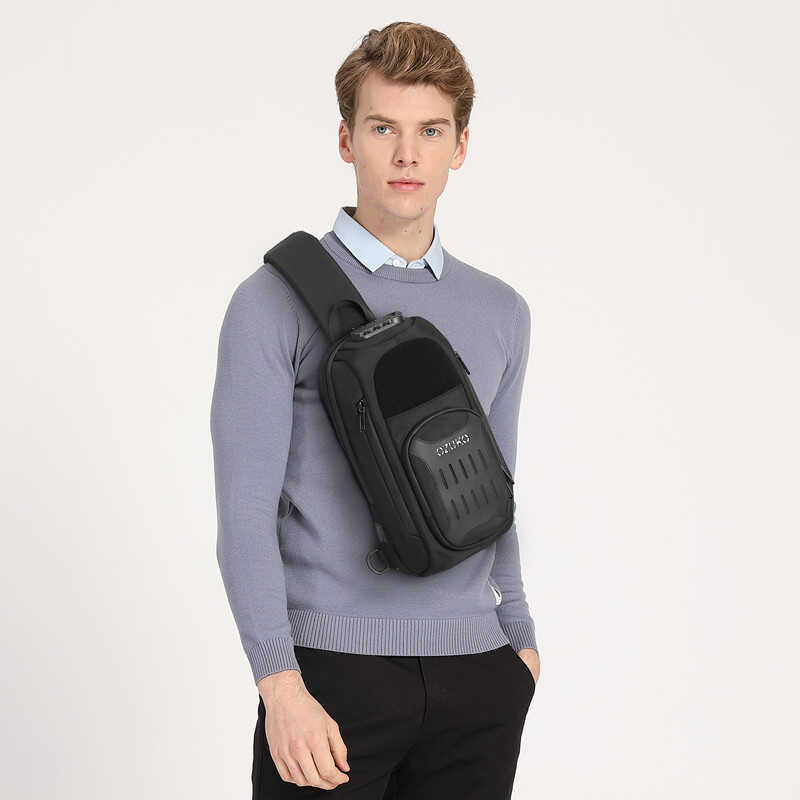 OZUKO E96 กระเป๋าสะพายสำหรับผู้ชายกระเป๋าเป้สะพายหลั