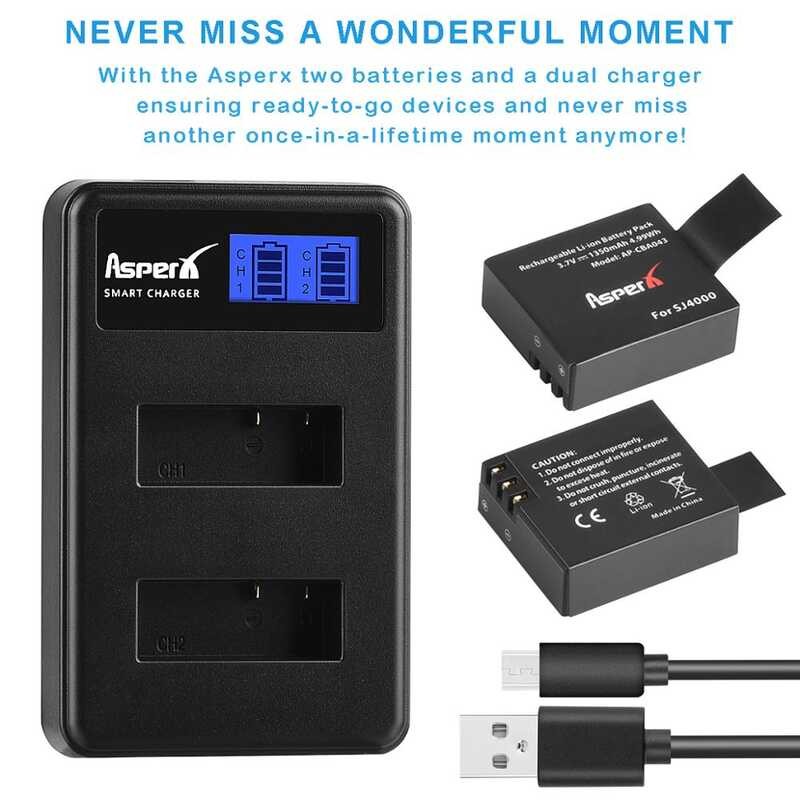 แบตเตอรี่ Dbe Sj4000 1350Mah + ที่ชาร์จสำหรับ Eken H9r H8 H8r SJCAM Sj4