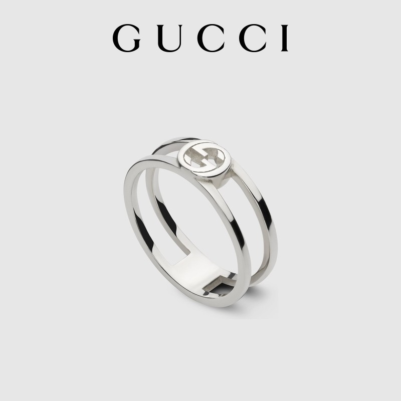 [1 กล่อง 1 ถุงของขวัญ] แหวน Gucci Gucci Gucci Interlocking Series