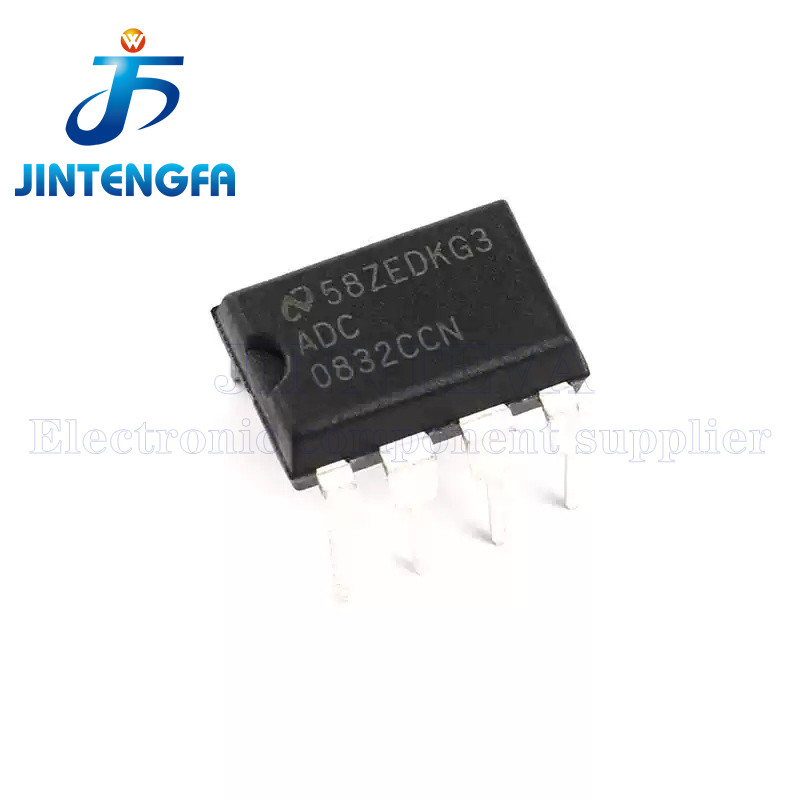ADC0832CCN ADC0832 0832CCN 31KSPS DIP-8 ตัวแปลงอะนาล็อกเป็นดิจิทัล - ADC 8-Bit Serial I/O A/D Conver