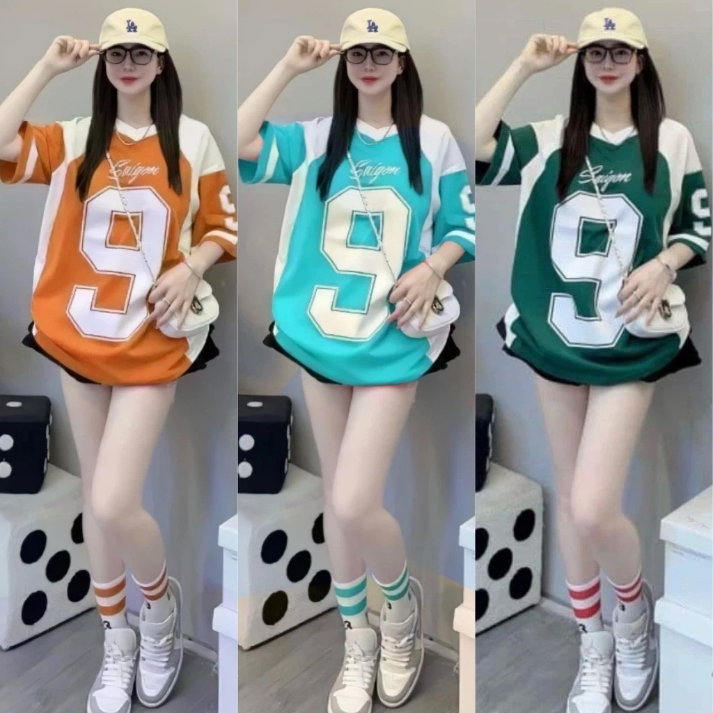 เสื้อยืดกีฬาสไตล์เกาหลี Oversize สำหรับทุกเพศ