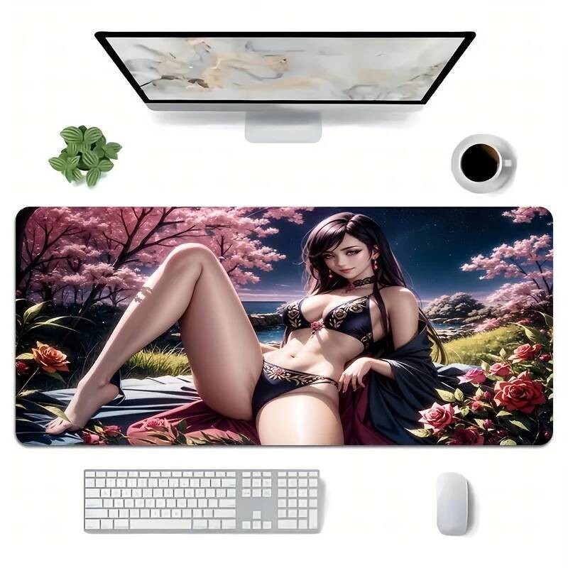 แผ่นรองเมาส์สําหรับเล่นเกมขนาดใหญ่พร้อมยางกันลื่นโต๊ะสําหรับคอมพิวเตอร์แล็ปท็อปสํานักงานตั้งค่า Play