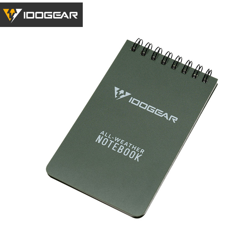 IDOGEAR สมุดบันทึกยุทธวิธี All-weather น้ําหนักเบาแบบพกพากันน้ํา EDC Daily Notepads 3903