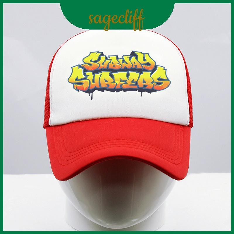 Surfers Design Subway หมวกเบสบอลโพลีเอสเตอร์ป้องกันรังสียูวีวัยรุ่นสําหรับ