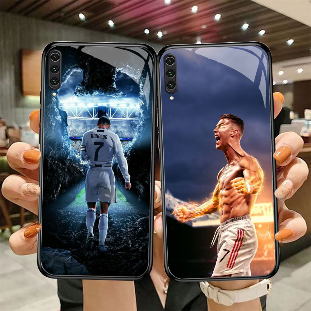 DF-40 Ronaldo CR7 TPU HD Glass Casing สําหรับ Samsung A50 A70S A70 A10 A02 A7 Note 10 Pro Plus