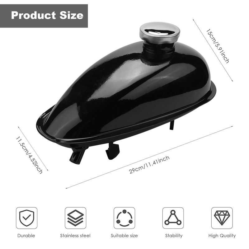 ▲ 2L Motorized Bike Motorcycle Fuel Tank Fit for 49Cc 50Cc 60Cc 66Cc 80Cc Engine Motorized Bike Moto