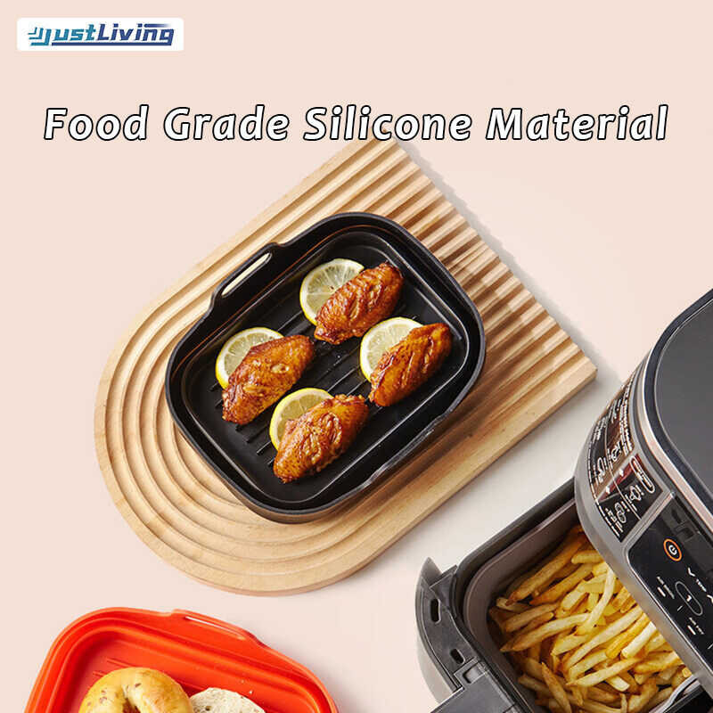 1Pc Justliving 8Inch Silicone Tray & Pot,Food Safe Pot,Reusable Easy Cleaning,Bpa Free,Rectangular