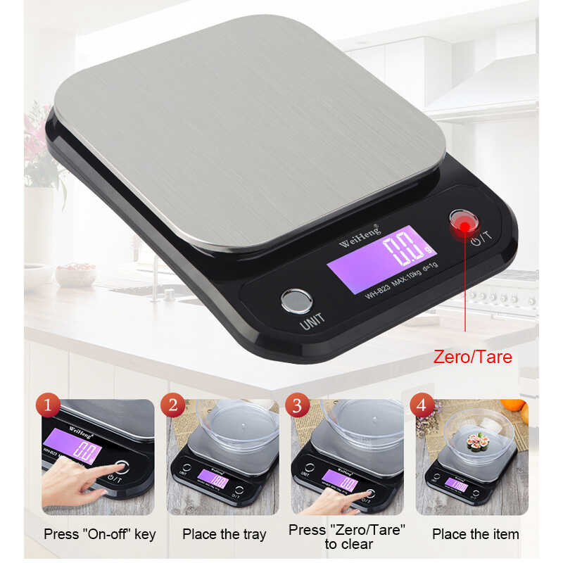 5Kg 3Kg 10Kg 0.1G / 1G เครื่องชั่งอิเลคทรอนิคส์ที่มีความแม่น