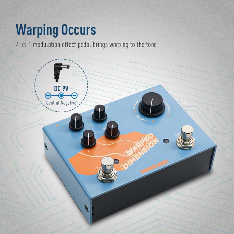 ➧ SONICAKE Sonicake การปรับแบบดิจิตอลกีต้าร์เอฟเฟกต์ Pedal 4