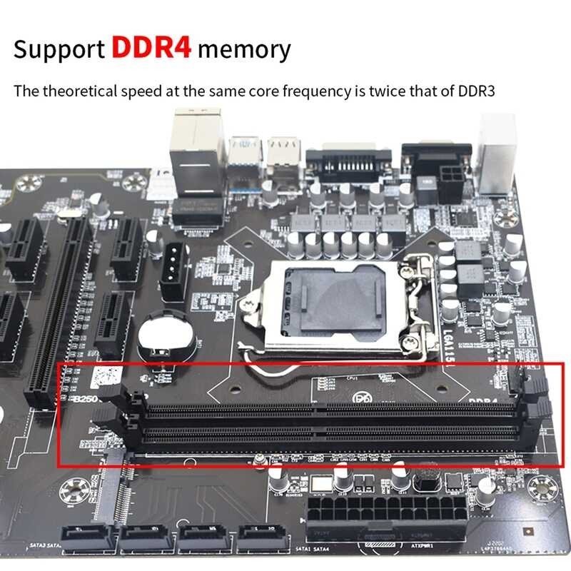 B250b 12P BTC การทำเหมืองแร่เมนบอร์ด จาระบีความร้อน สายสล