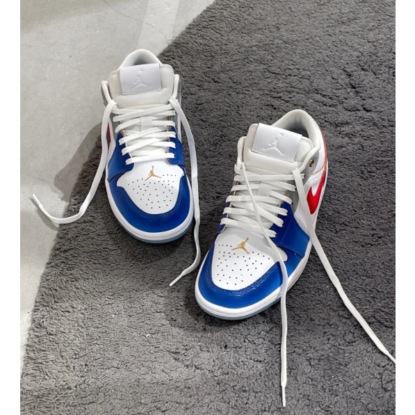 rtc ♞,♘(ของแท้ 100%) Nike Air Jordan 1 Low Philippines White Blue Red