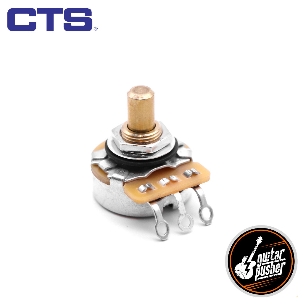 Cts 250k Audio Taper Solid Shaft 1/4 บูชสั้น US Big Hole 24 Fine Spline Potentiometer Solid