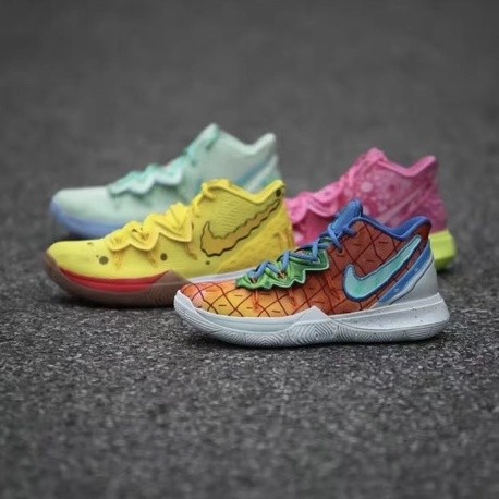 SpongeBob SquarePants x Kyrie 5 รองเท้าบาสเก็ตบอลรองเท้าผู้ชาย