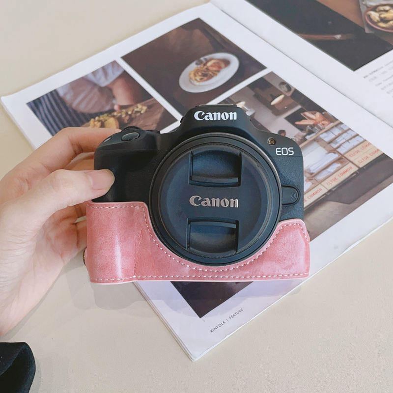 เหมาะสําหรับ Canon R50 เคสป้องกัน R10r8 กระเป๋ากล้อง M50 รุ่นที่สอง M200 ซองหนัง 200d ฐาน R62 Shell
