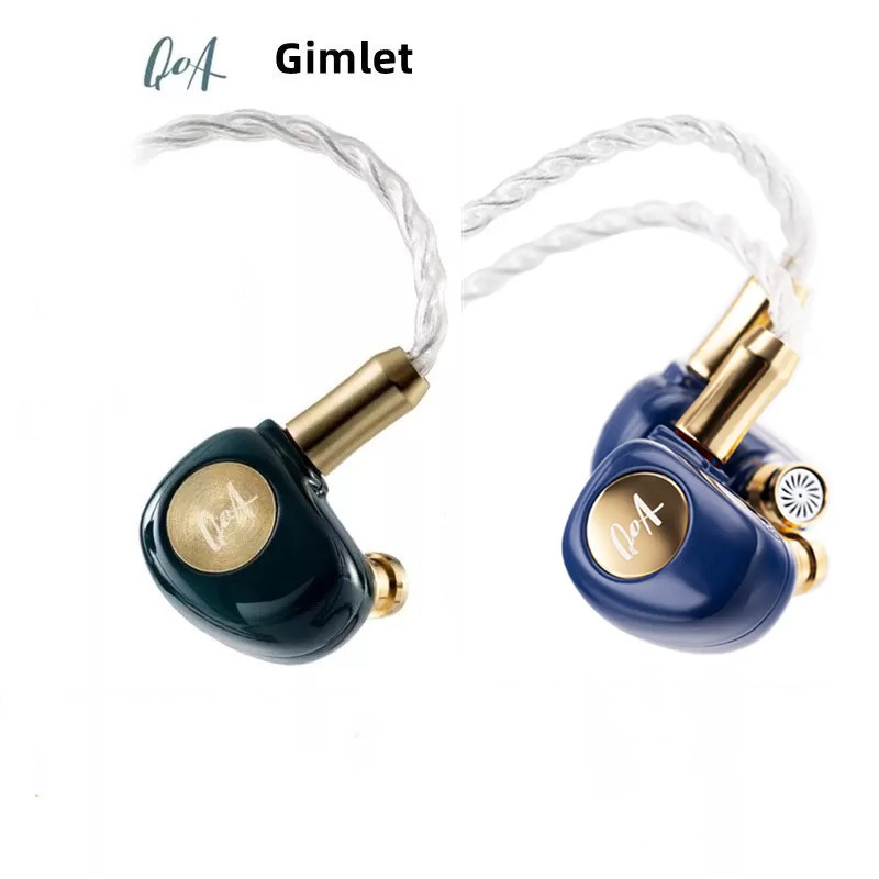 Qoa GIMLET 10 มม.แบบไดนามิกไดร ์ เวอร ์ In-Ear Monitors หูฟัง 4-core OFC ชุบเงิน 0.78 มม.2pin สาย