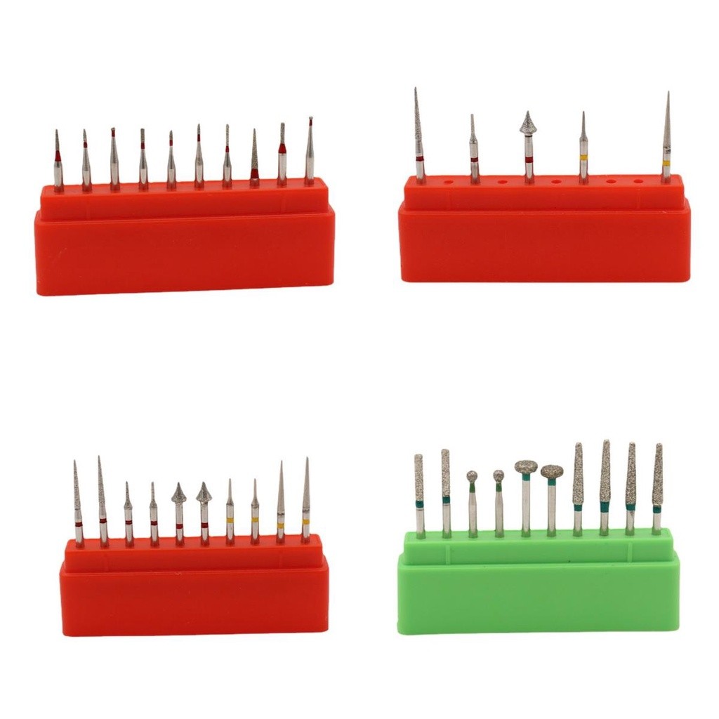 Dental Diamond Bur Kit Interproximal เคลือบลดความเร็วสูงขัดเจาะชุด Bit เครื่องมือทันตกรรม