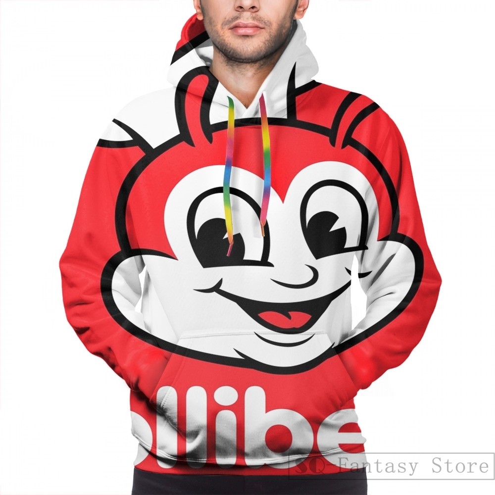 Mens Hoodies เสื้อกันหนาวสําหรับผู้หญิงตลก Jollibee พิมพ์ Casual hoodie Stratwear